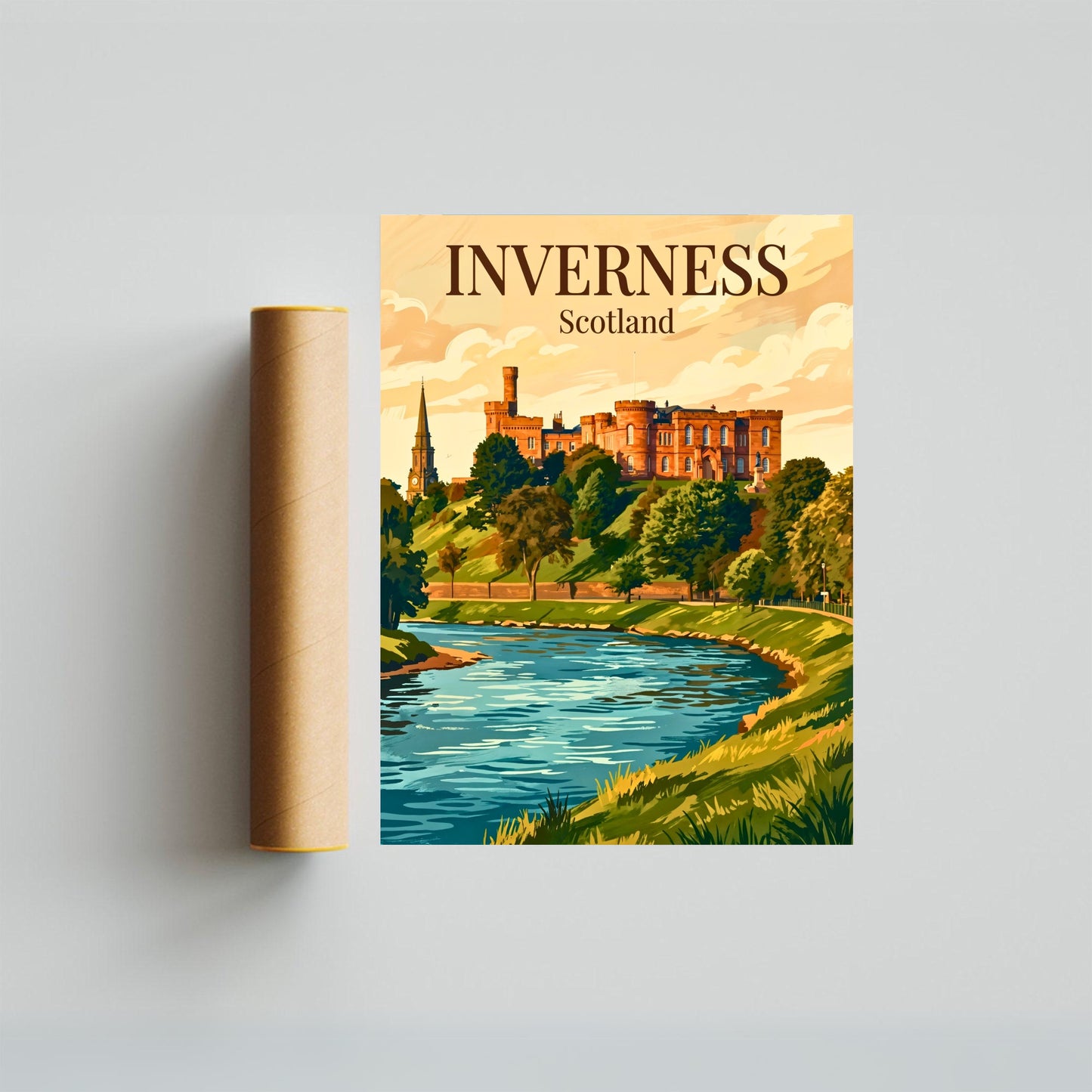 Inverness Vintage Travel Poster - Scotland Classics