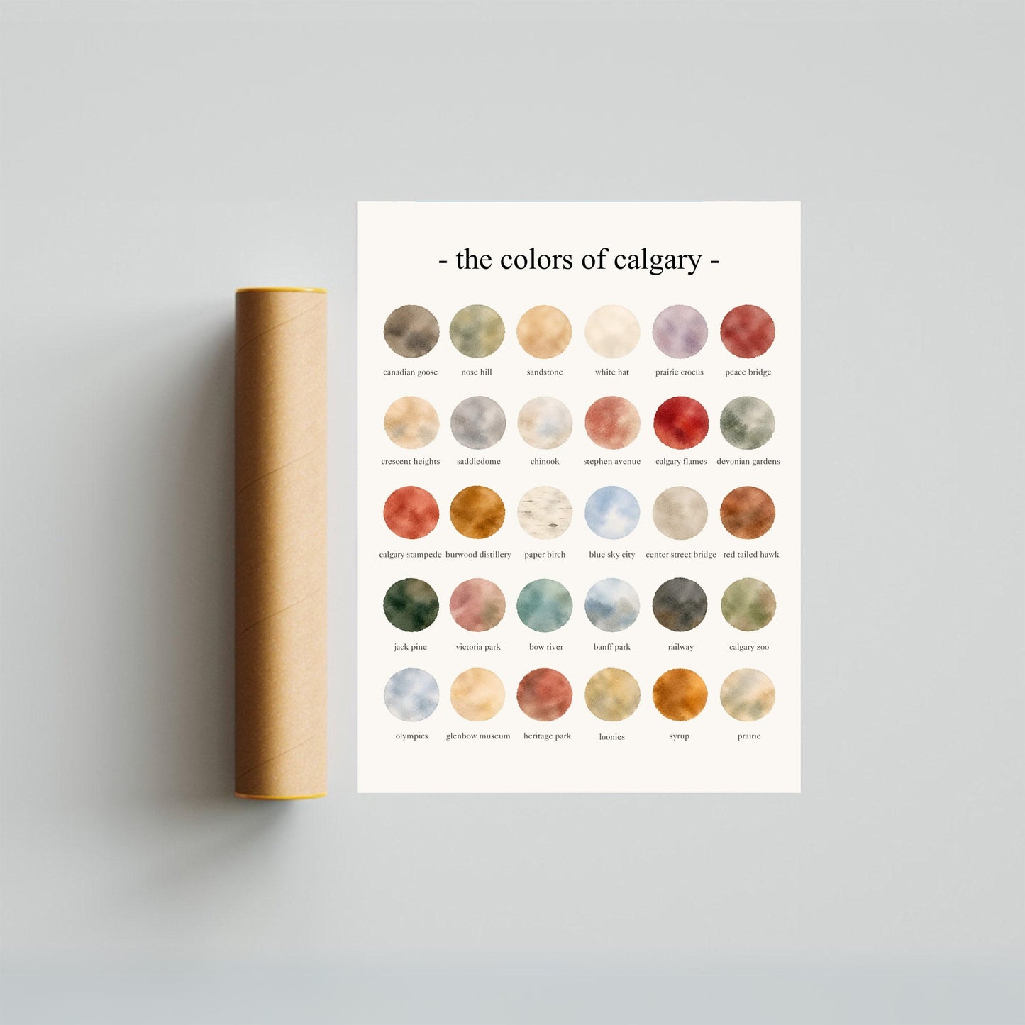 The Colors of Calgary - Watercolor Print