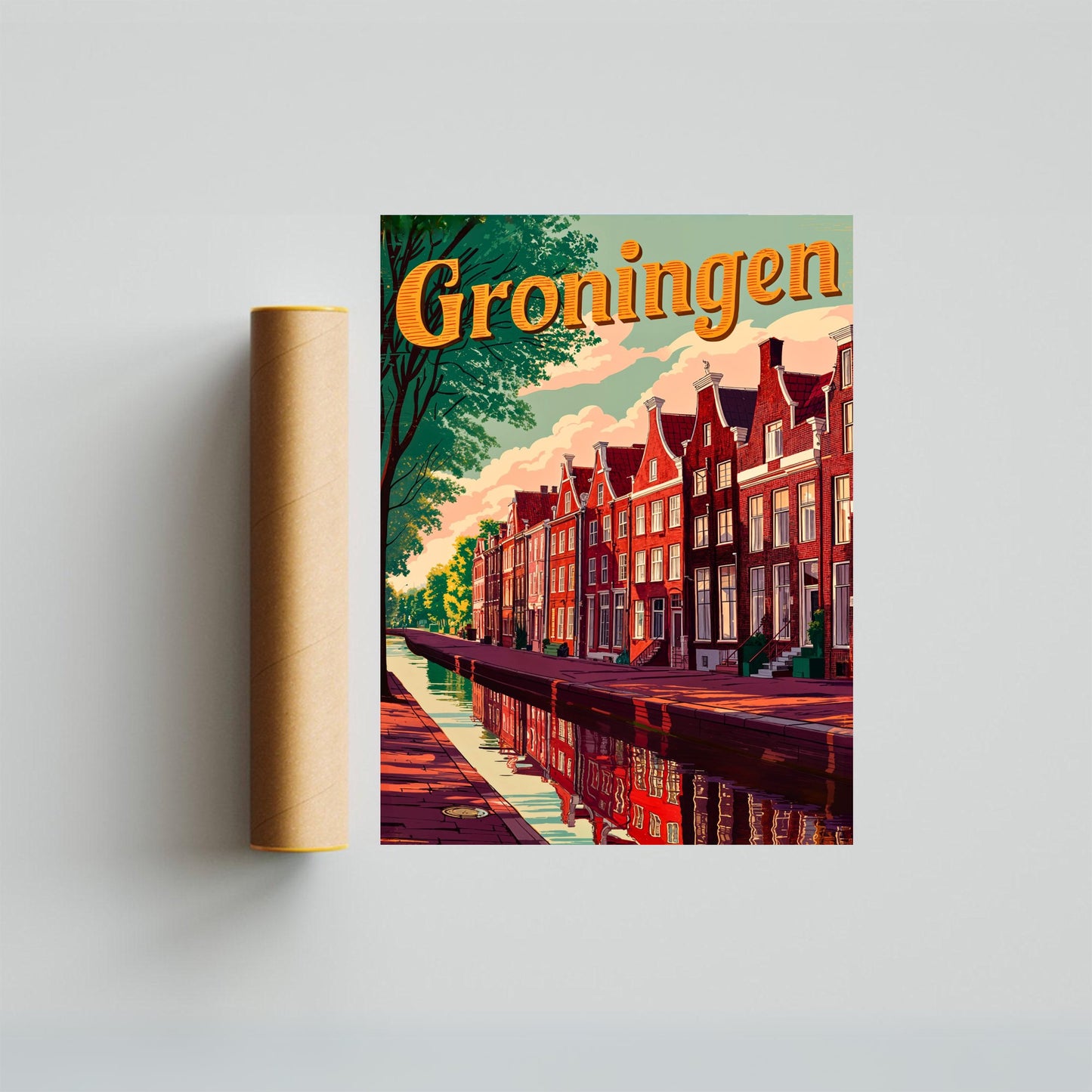 Groningen Vintage Travel Poster
