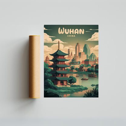 Wuhan Vintage Travel Poster