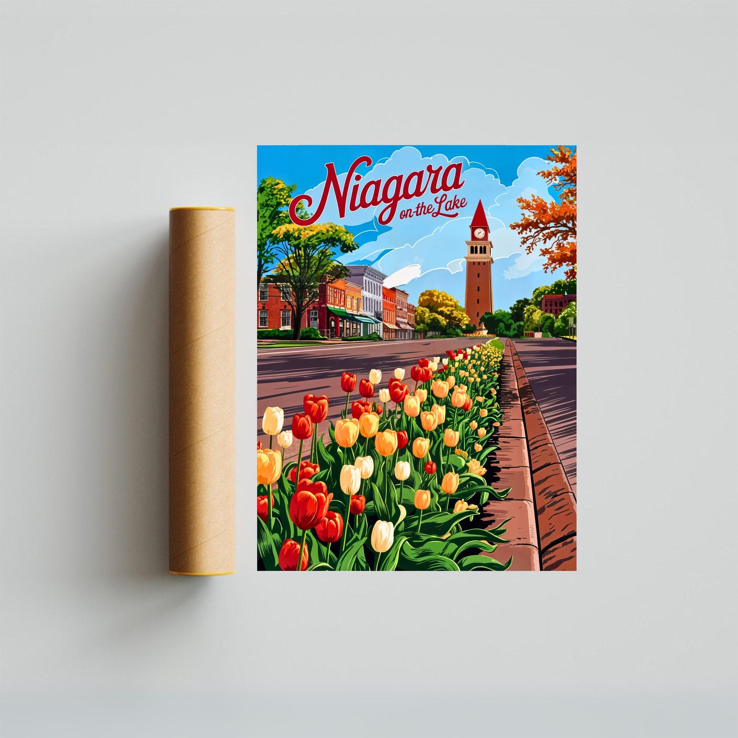 Niagara-on-the-Lake Vintage Travel Poster - Where Flowers Line the Streets