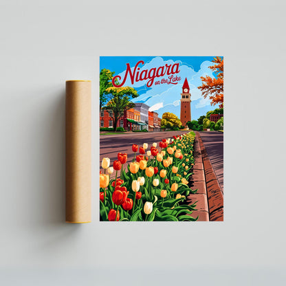 Niagara-on-the-Lake Vintage Travel Poster - Where Flowers Line the Streets