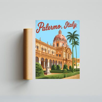 Palermo Vintage Travel Poster