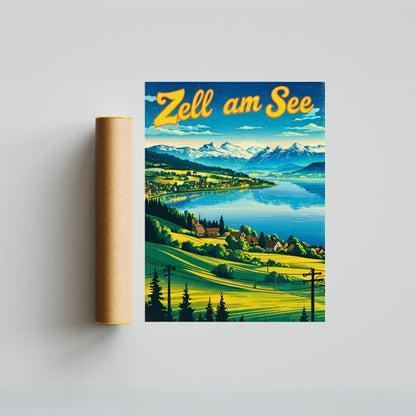 Zell am See Vintage Travel Poster - Austria’s Hidden Gem
