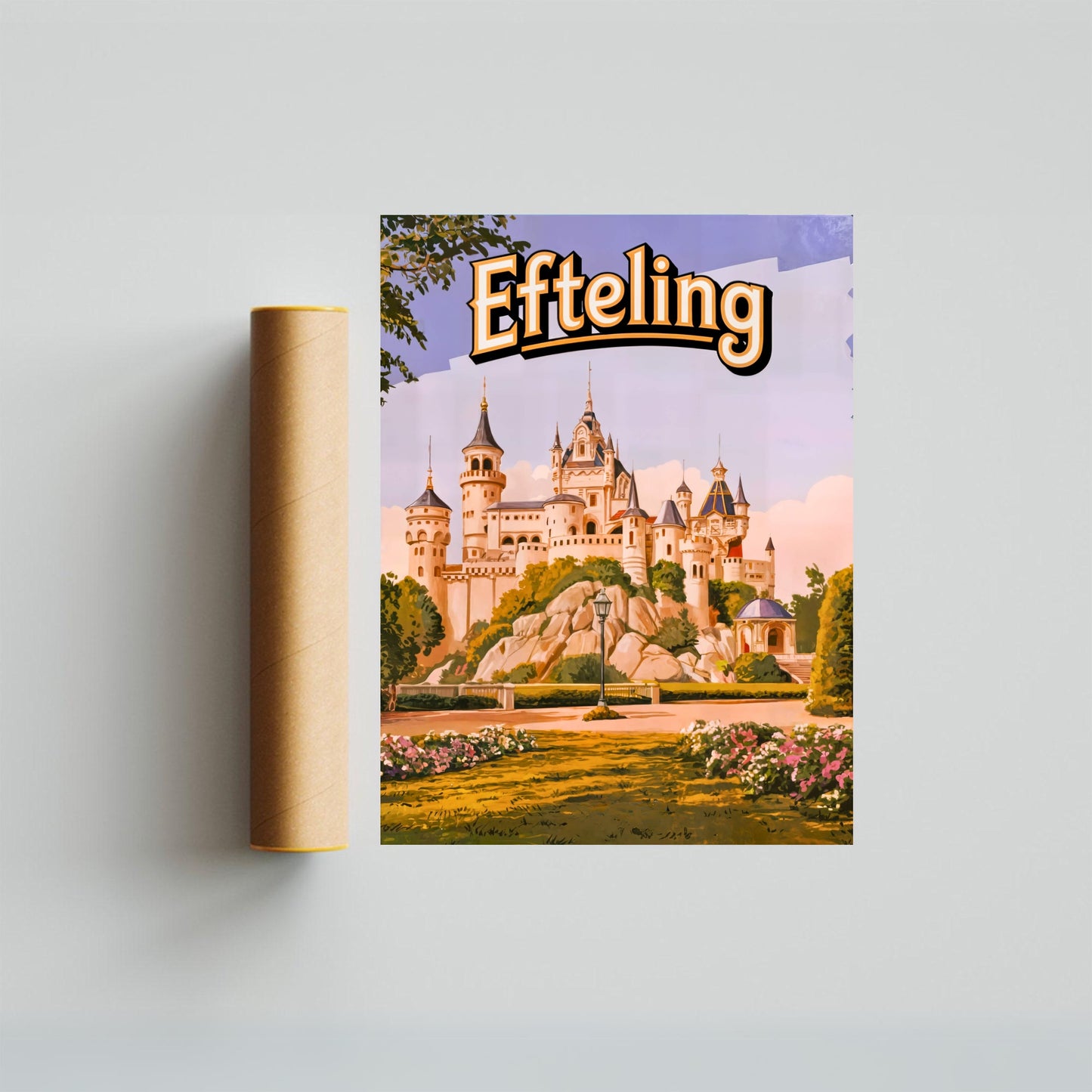 Efteling Vintage Travel Poster - The Heart of Dutch Fantasy