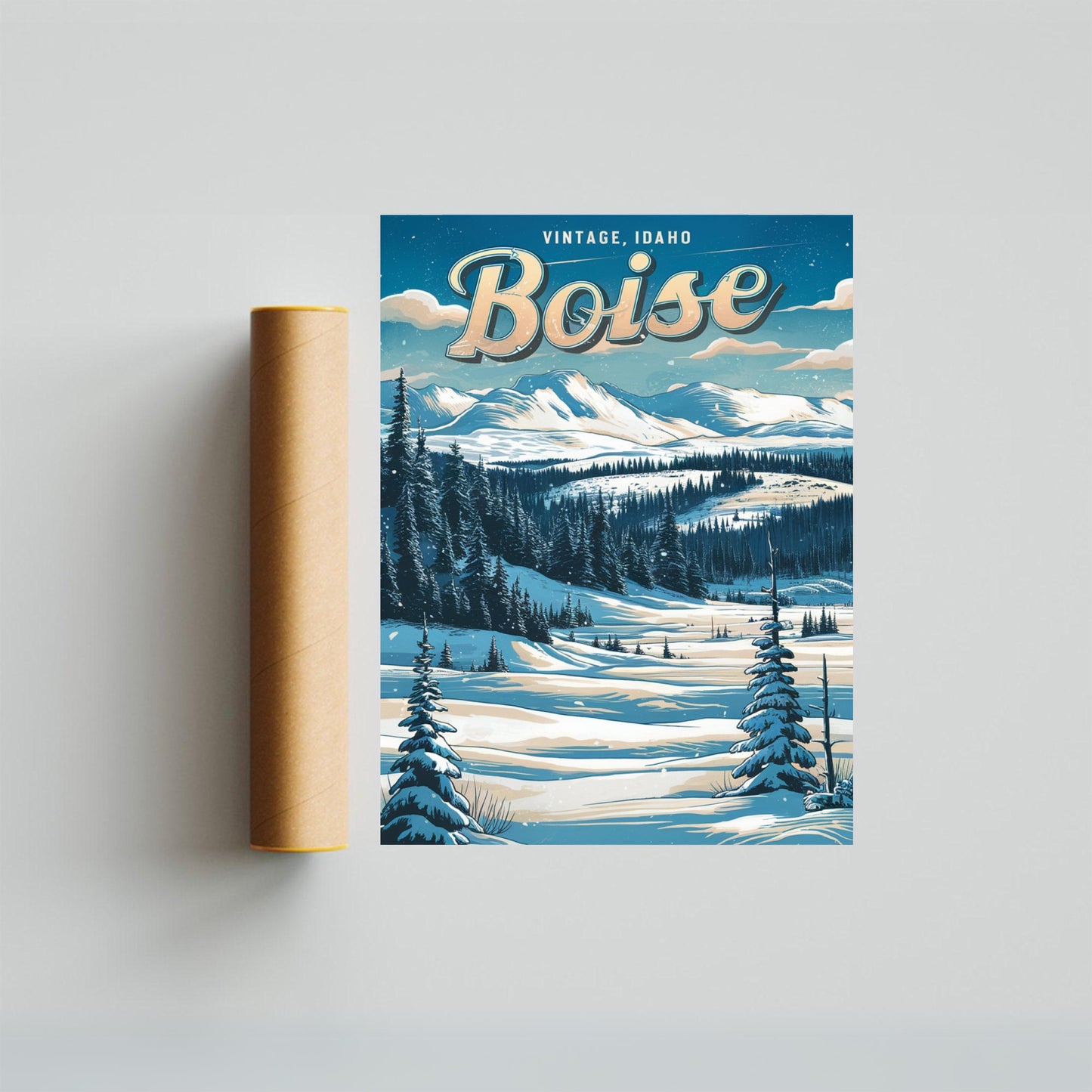 Boise Vintage Travel Poster - Vibrant Outdoor Adventures