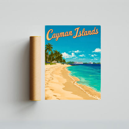 Cayman Islands Vintage Travel Poster