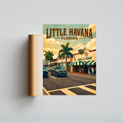 Little Havana Vintage Travel Poster -  Rhythm of Florida