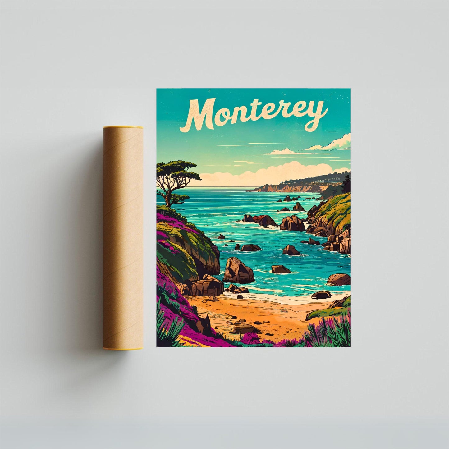 Monterey Vintage Travel Poster