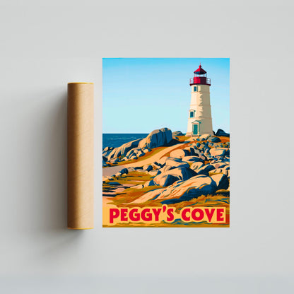 Peggy’s Cove Vintage Travel Poster - Canada