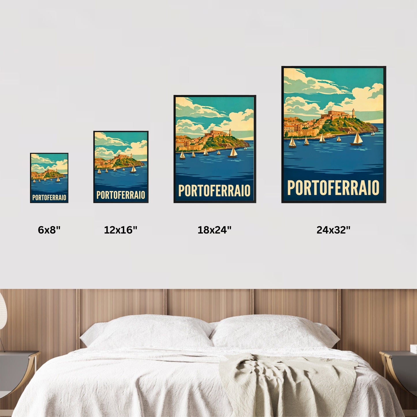Portoferraio Vintage Travel Poster - Island of Fortresses