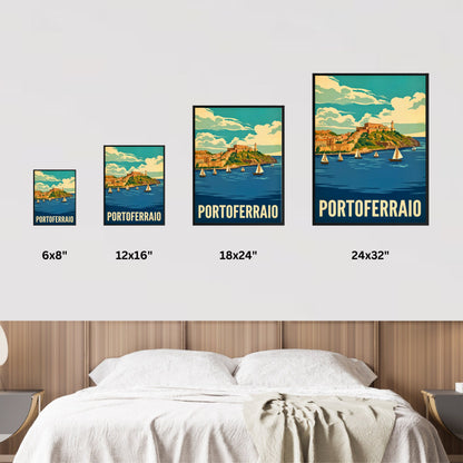 Portoferraio Vintage Travel Poster - Island of Fortresses