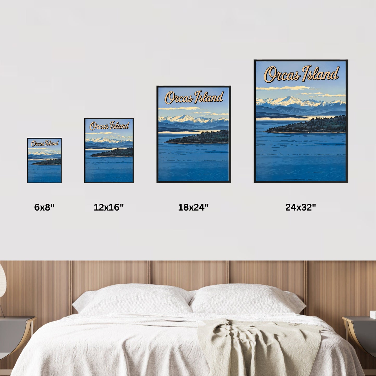 Orcas Island Vintage Travel Poster -  Eastsound Charm