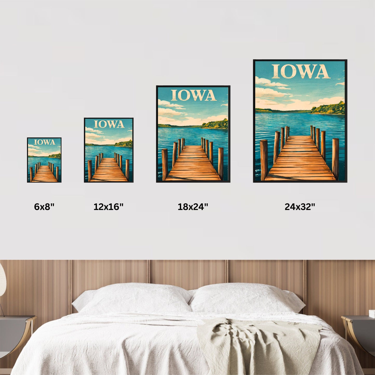 Iowa Vintage Travel Poster  - Spirit Lake