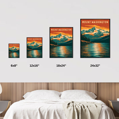 Mount Washington Vintage Travel Poster - Peak of New England