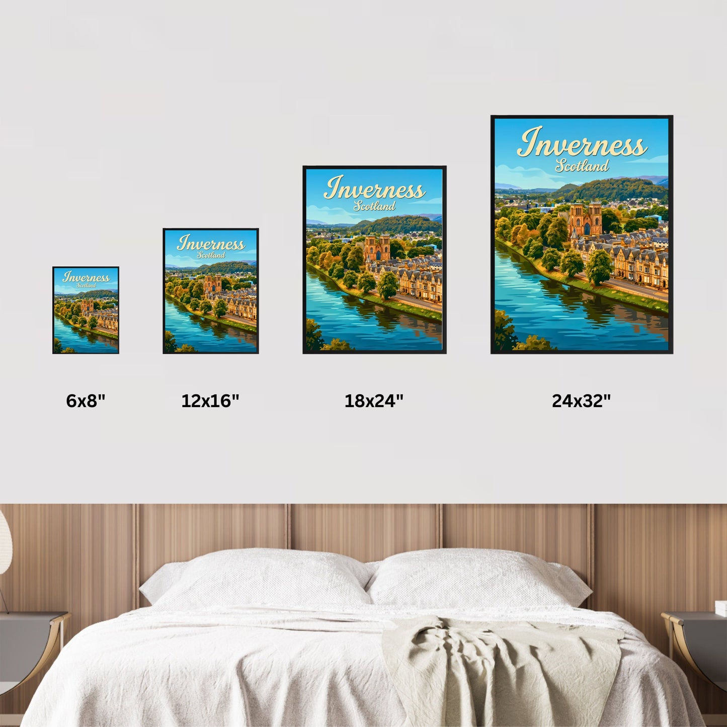 Inverness Vintage Travel Poster - Scotland Landscape