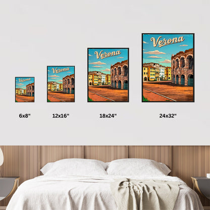 Verona, Italy Vintage Travel Poster - Discover the Magic of Verona
