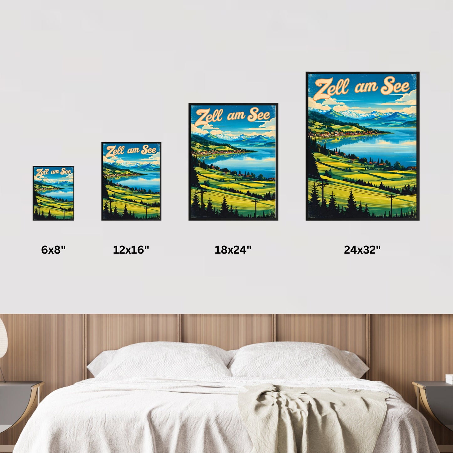Zell am See Vintage Travel Poster - Austrian Timeless Alpine Beauty