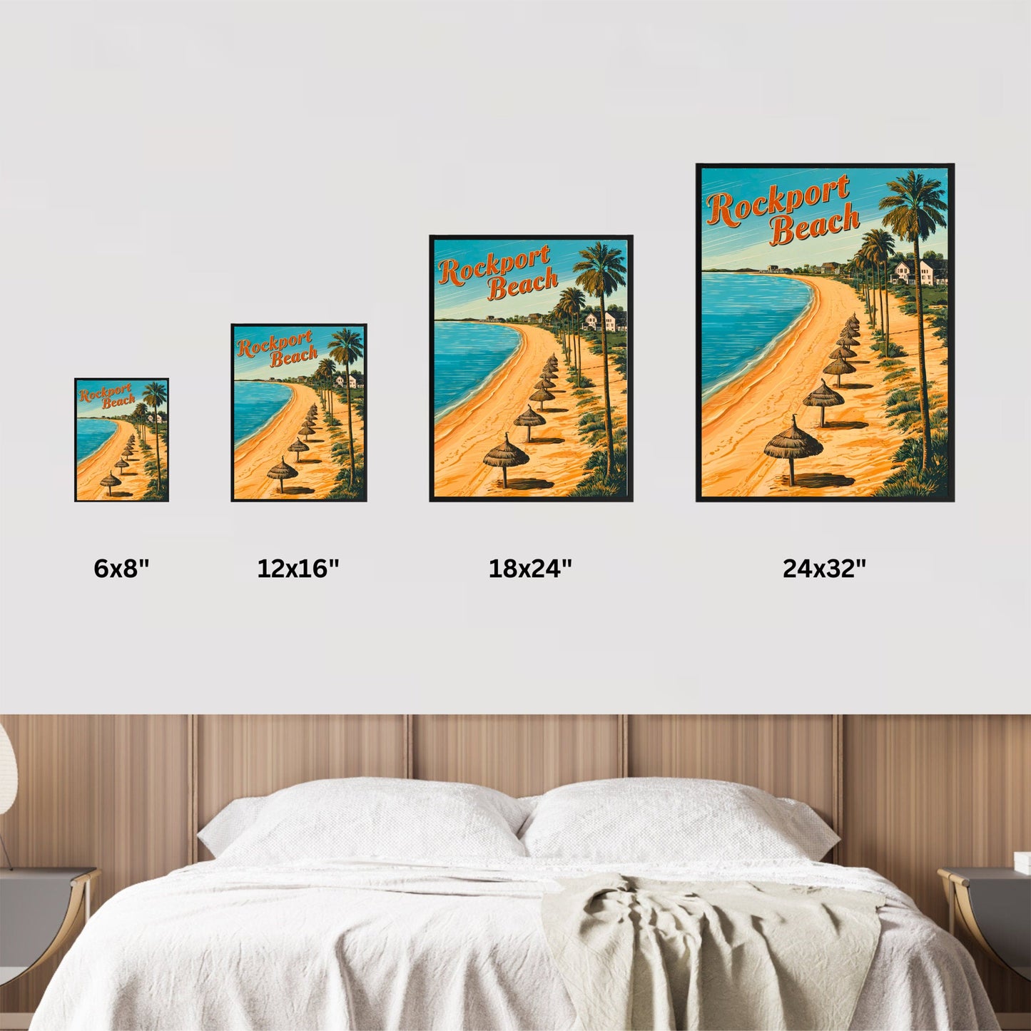 Rockport Beach Vintage Travel Poster