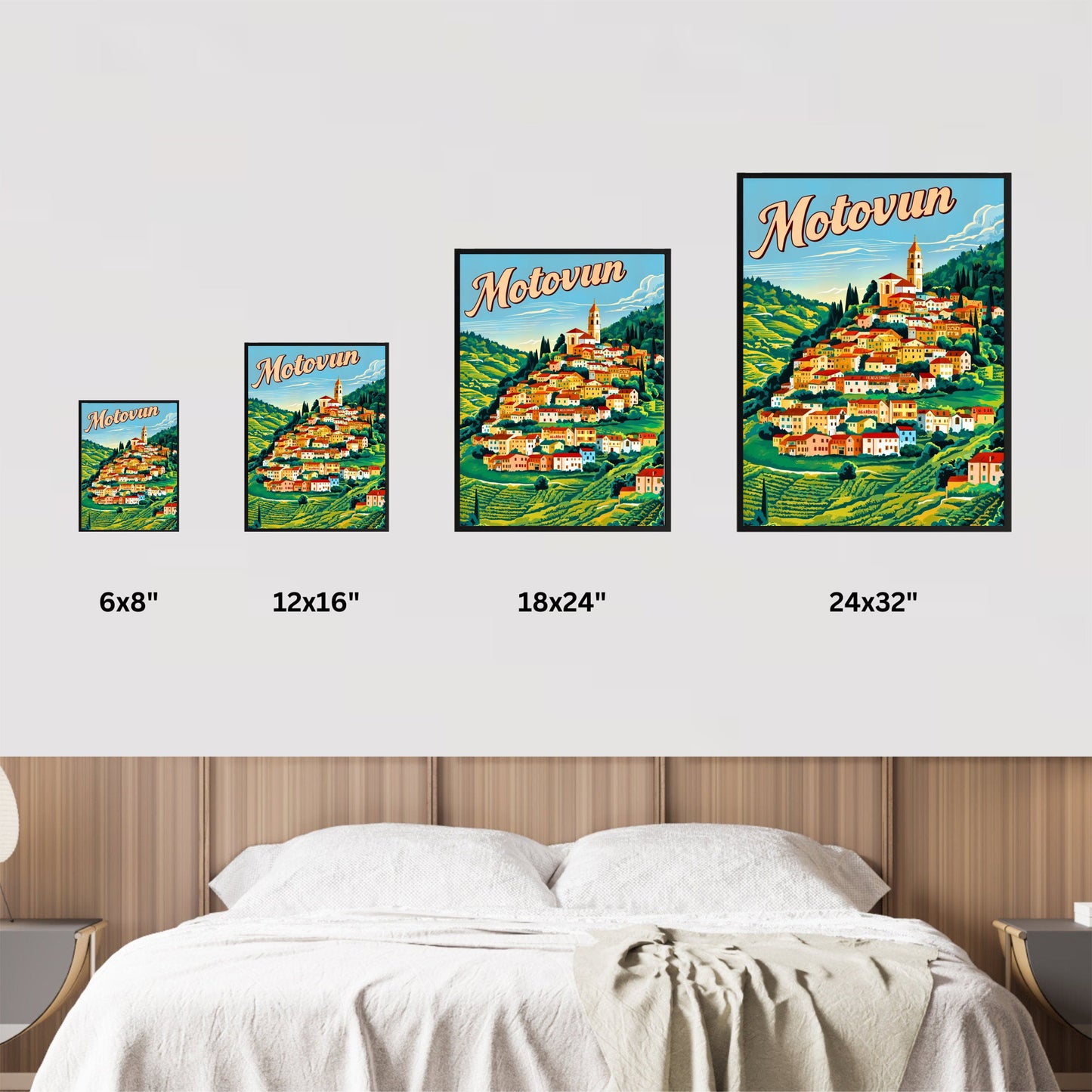 Motovun Vintage Travel Poster - Croatia