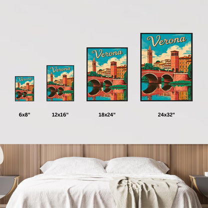 Verona, Italy Vintage Travel Poster