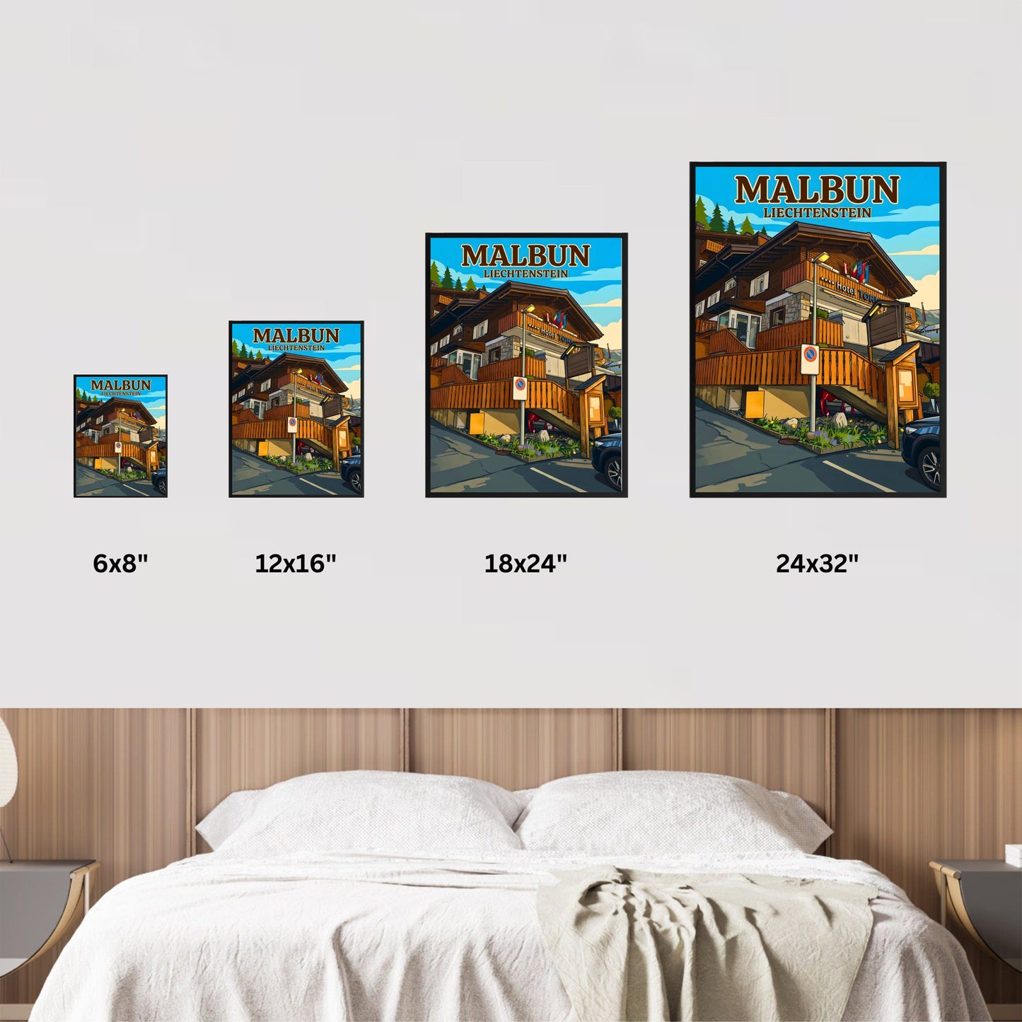 Malbun Vintage Travel Poster - Charming Hotel