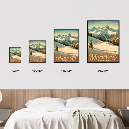 Mammoth Mountain Vintage Travel Poster - Majestic Mountain Views