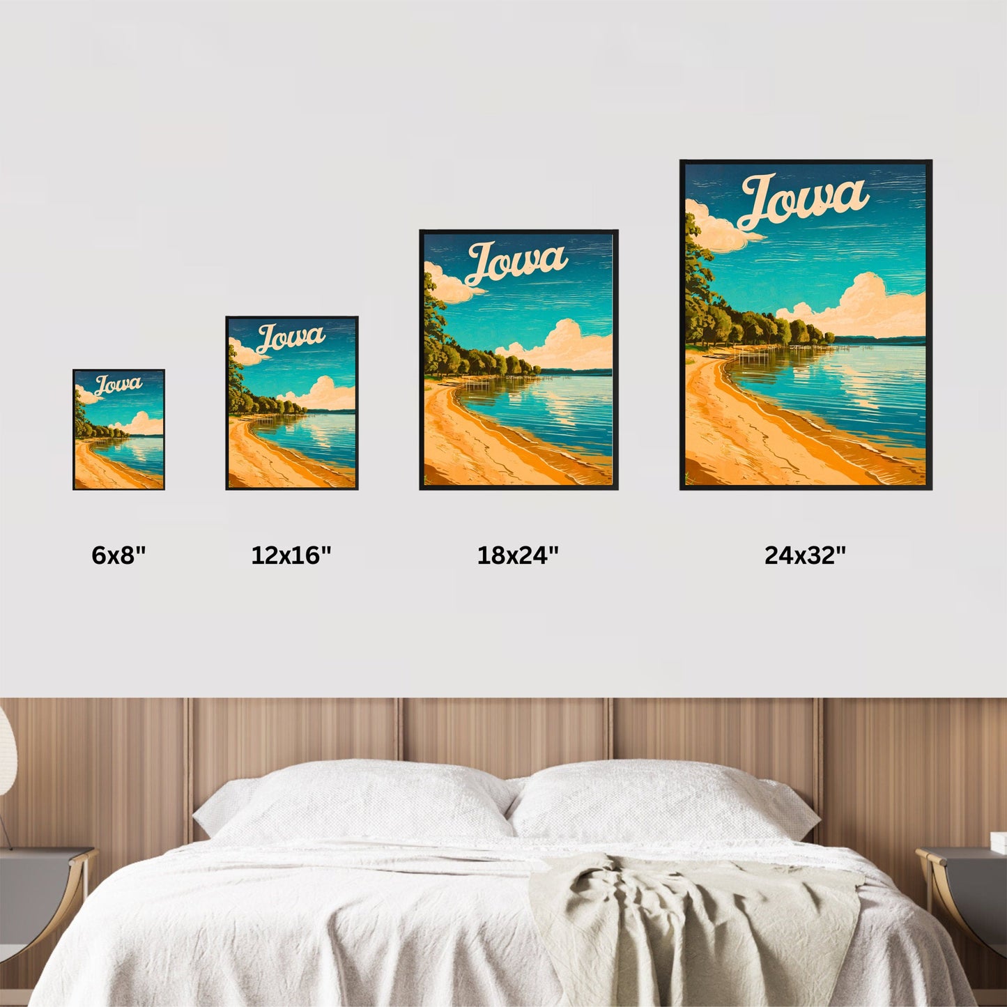 Iowa Vintage Travel Poster  - Tranquil Lake