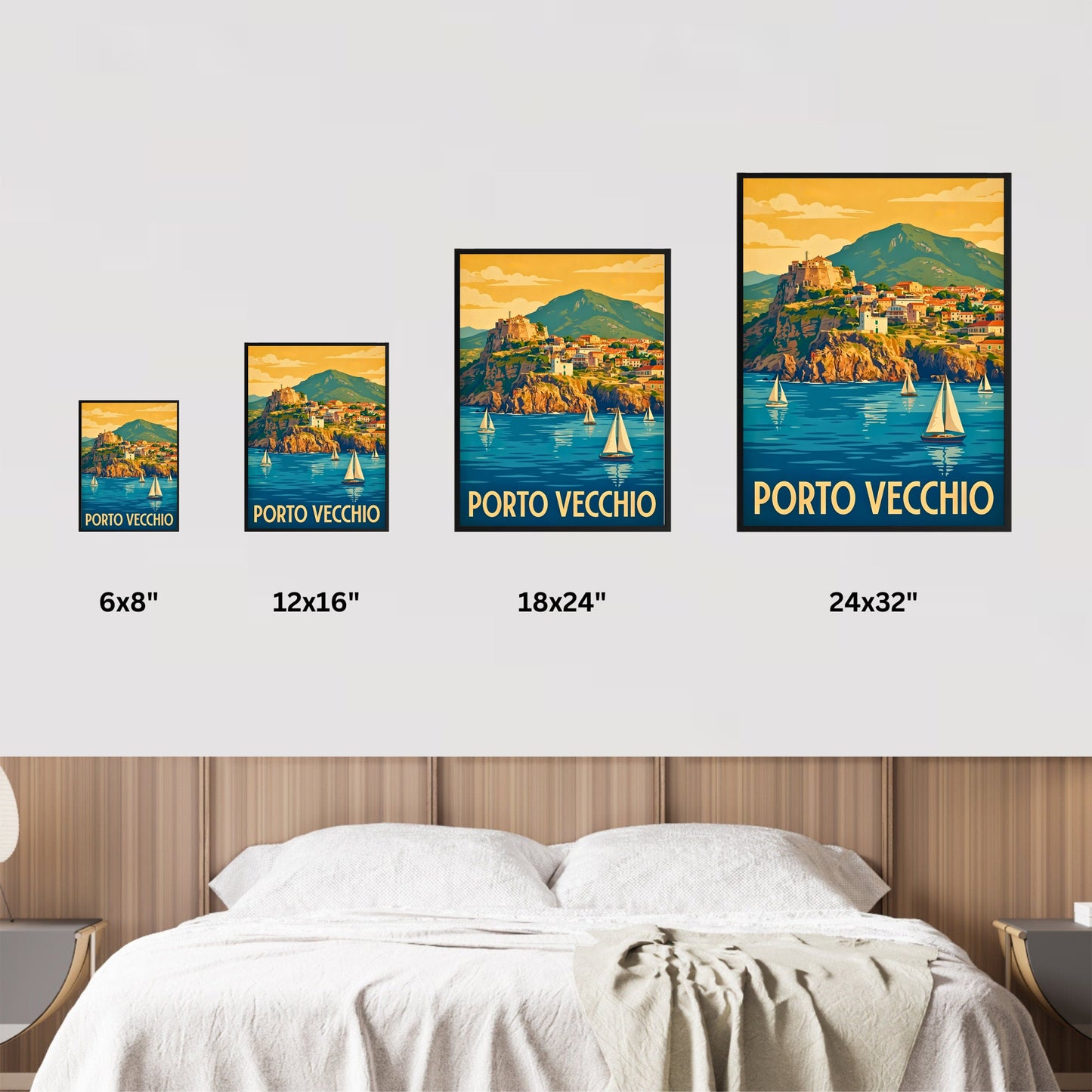 Porto Vecchio Vintage Travel Poster - Gateway to Capraia