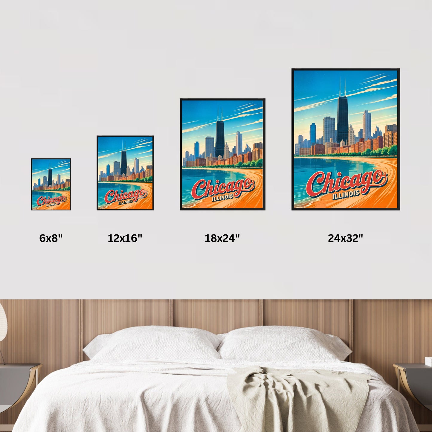 Chicago Vintage Travel Poster - City of Big Shoulders