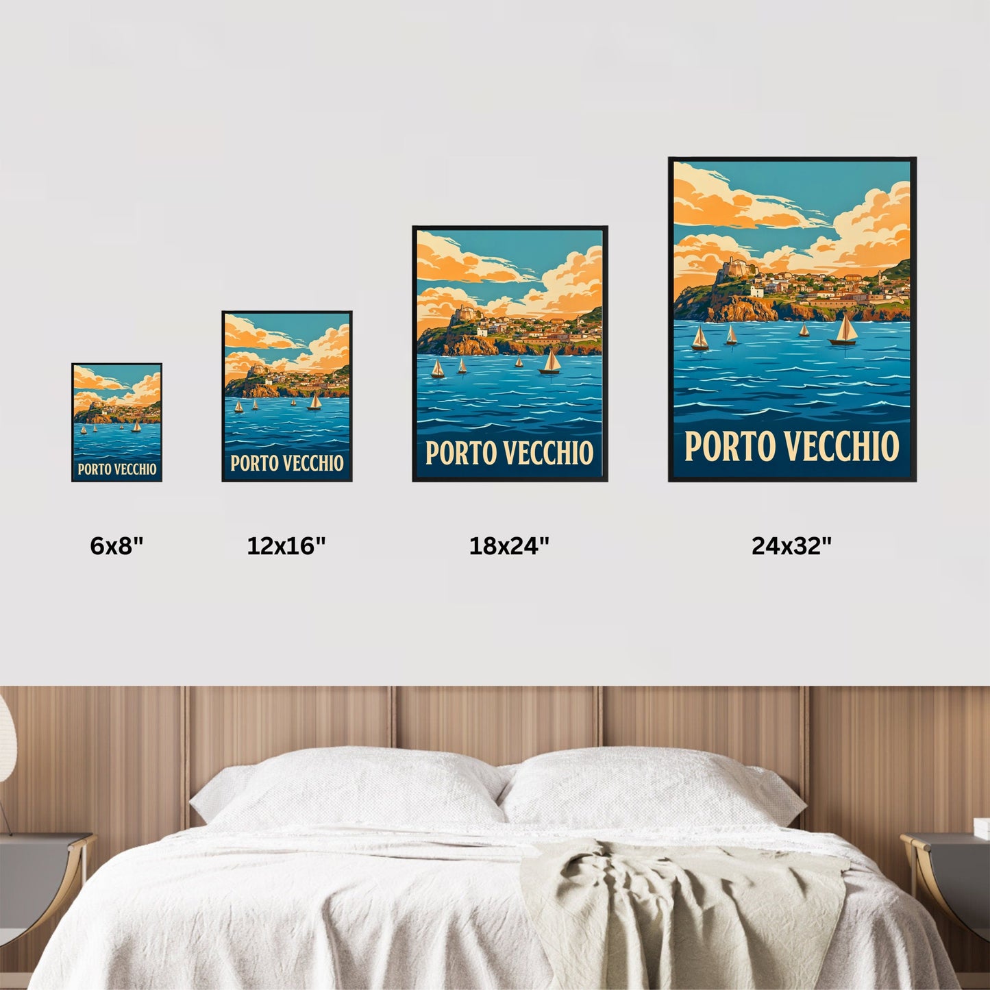 Porto Vecchio Vintage Travel Poster - The Heart of Capraia