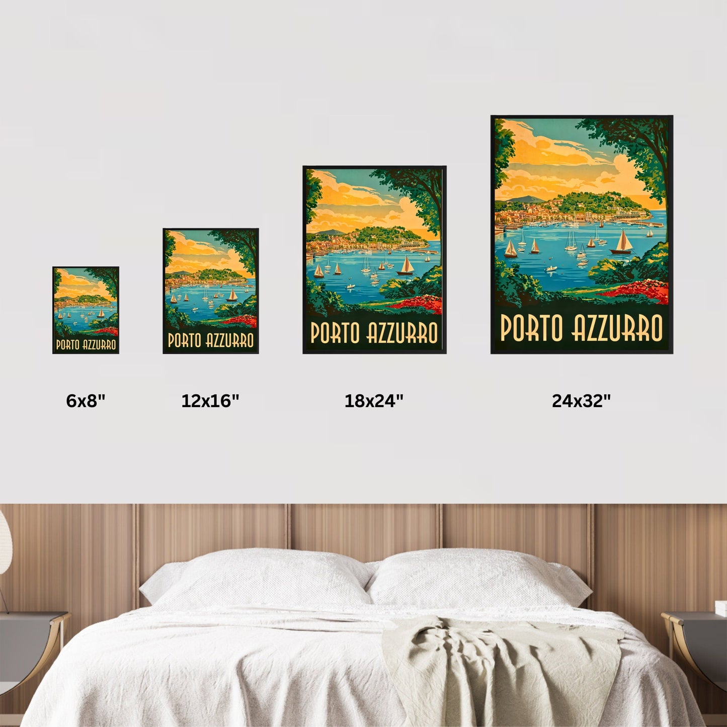 Porto Azzurro Vintage Travel Poster - Island by the Sea