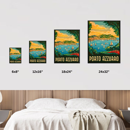 Porto Azzurro Vintage Travel Poster - Island by the Sea