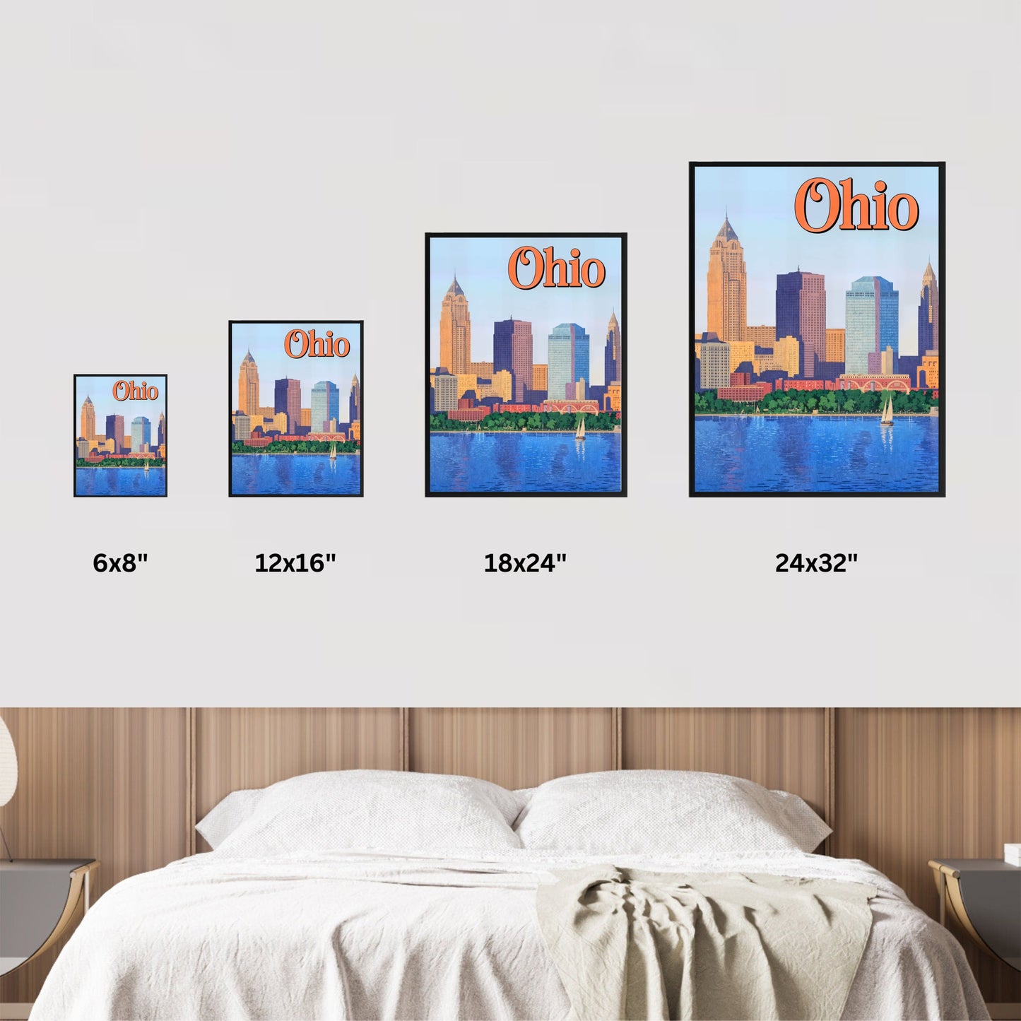 Ohio Vintage Travel Poster - Cleveland