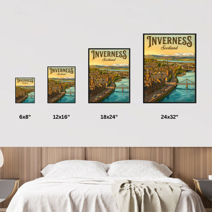 Inverness Vintage Travel Poster - Northern Urban Calm