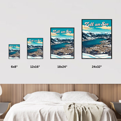 Zell am See Vintage Travel Poster - Austria’s Snowy Escape
