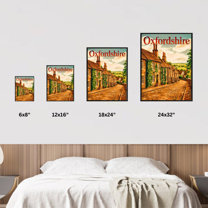 Oxfordshire Vintage Travel Poster