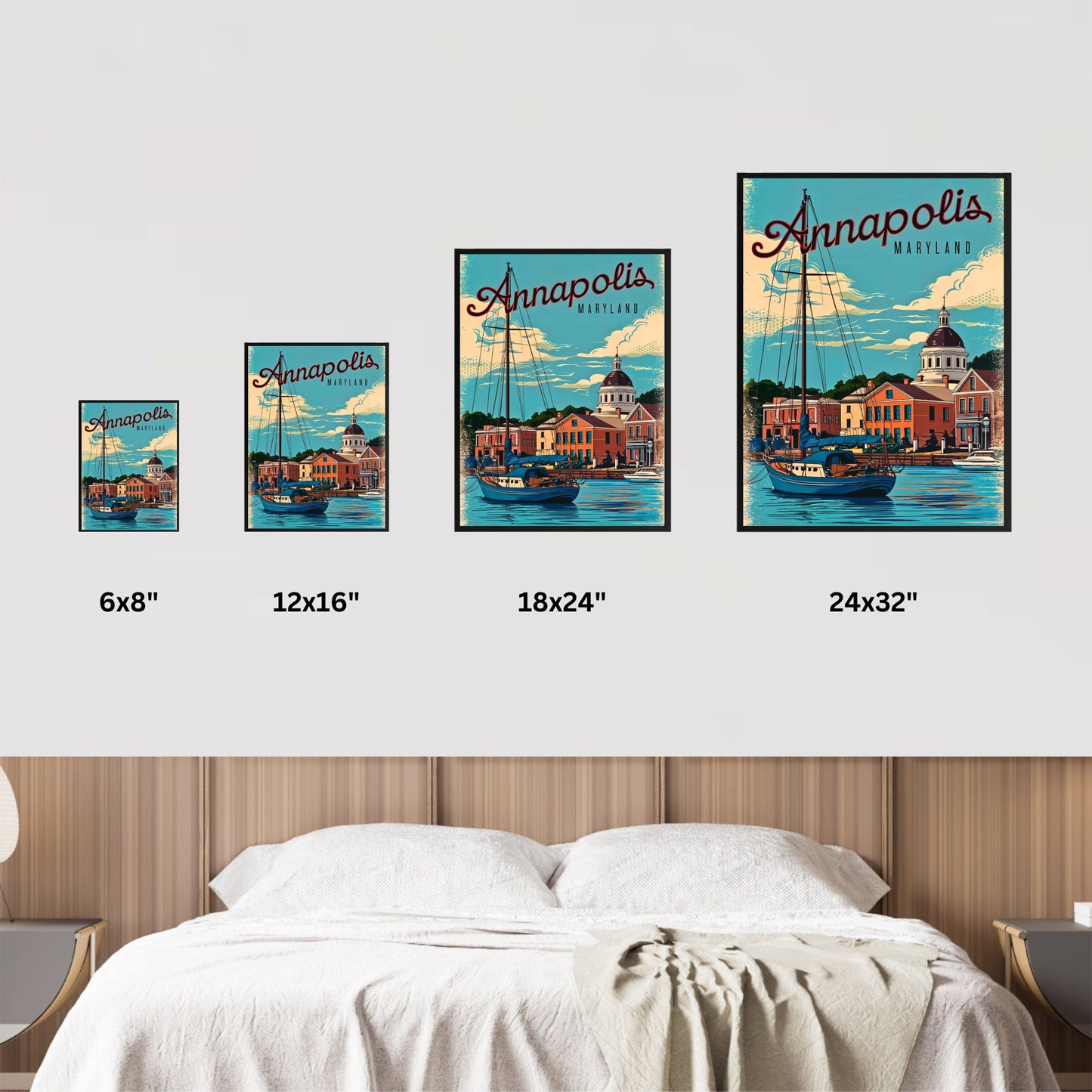 Annapolis, Maryland Vintage Travel Poster