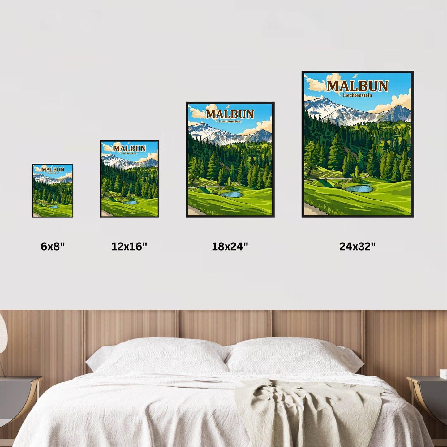 Malbun Vintage Travel Poster - Alpine Horizon
