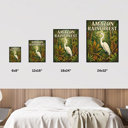 Amazon Rainforest Vintage Travel Poster - Serenity  Emerald