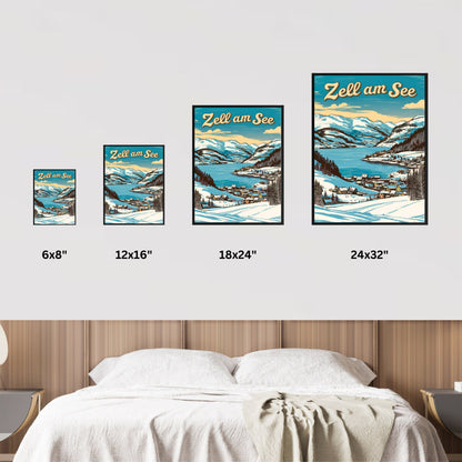 Zell am See Vintage Travel Poster - Winter Wonderland of the Alps