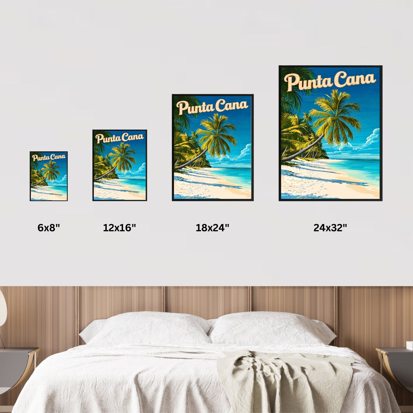 Punta Cana Vintage Travel Poster - Stunning Beach Shore