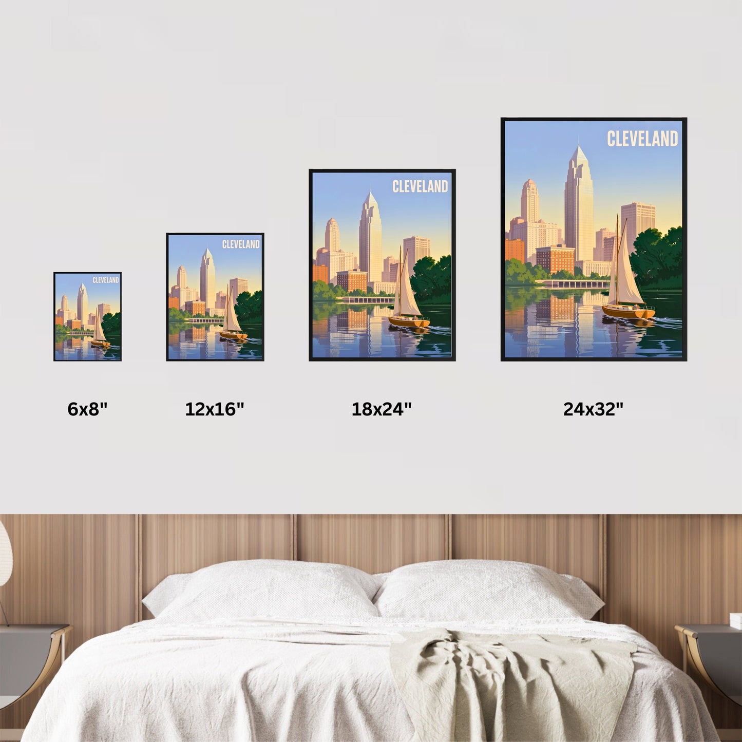 Cleveland Vintage Travel Poster - Rock & Roll Capital