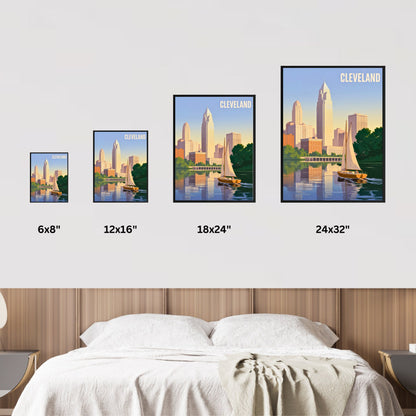 Cleveland Vintage Travel Poster - Rock & Roll Capital