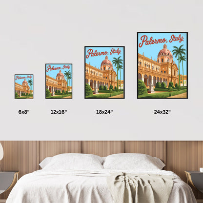 Palermo Vintage Travel Poster