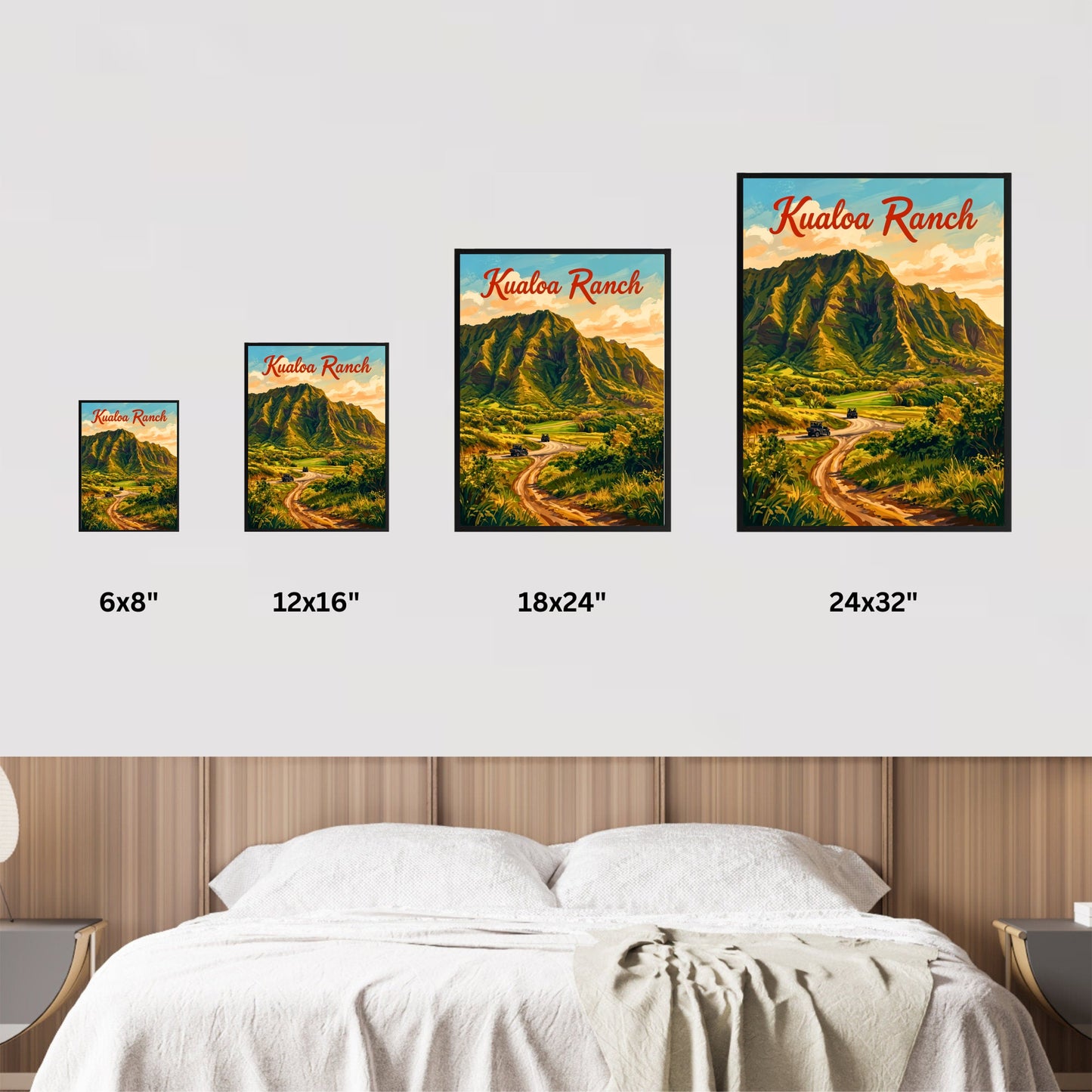 Kualoa Ranch Vintage Travel Poster - Hawaii