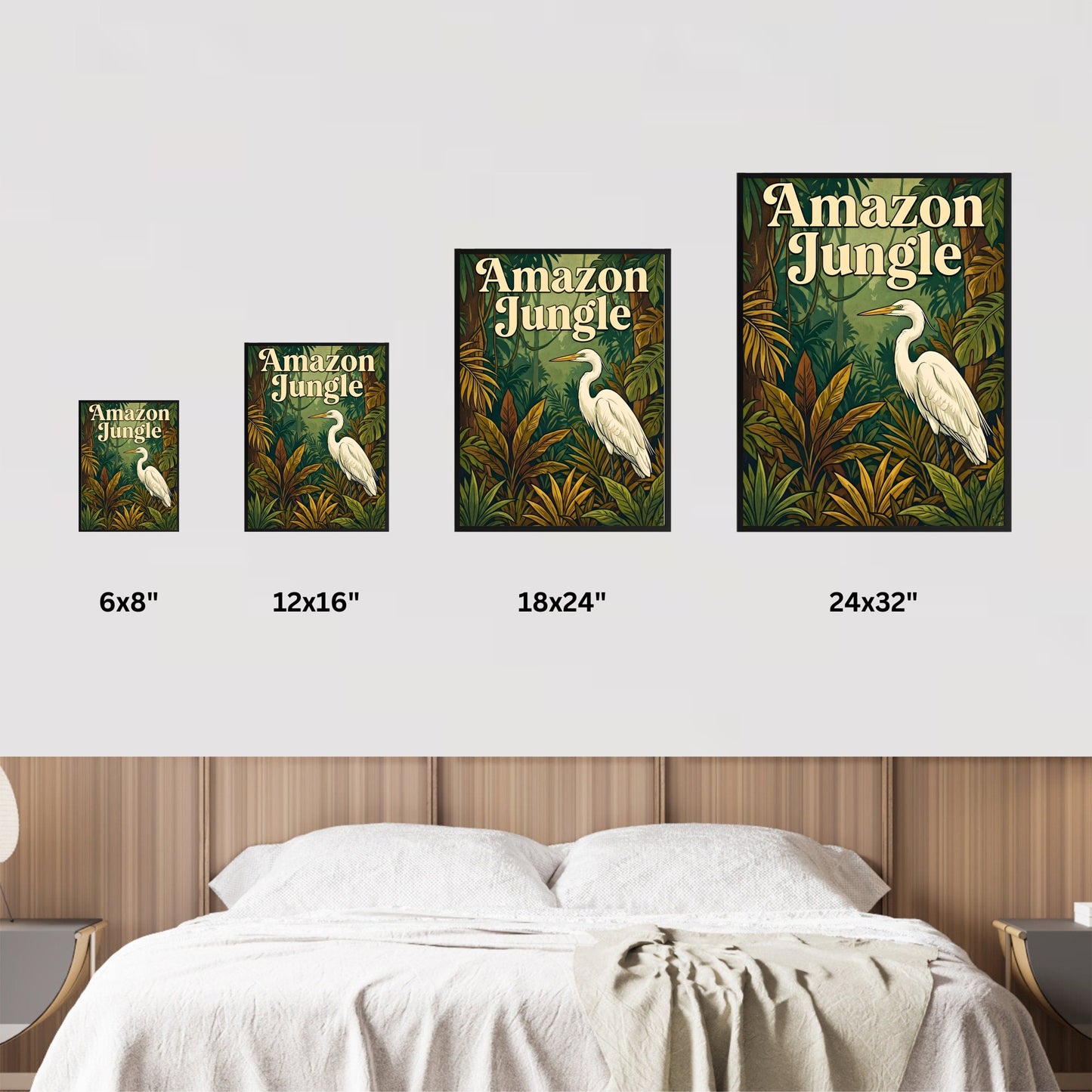 Amazon Jungle Vintage Travel Poster - Stunning Forest