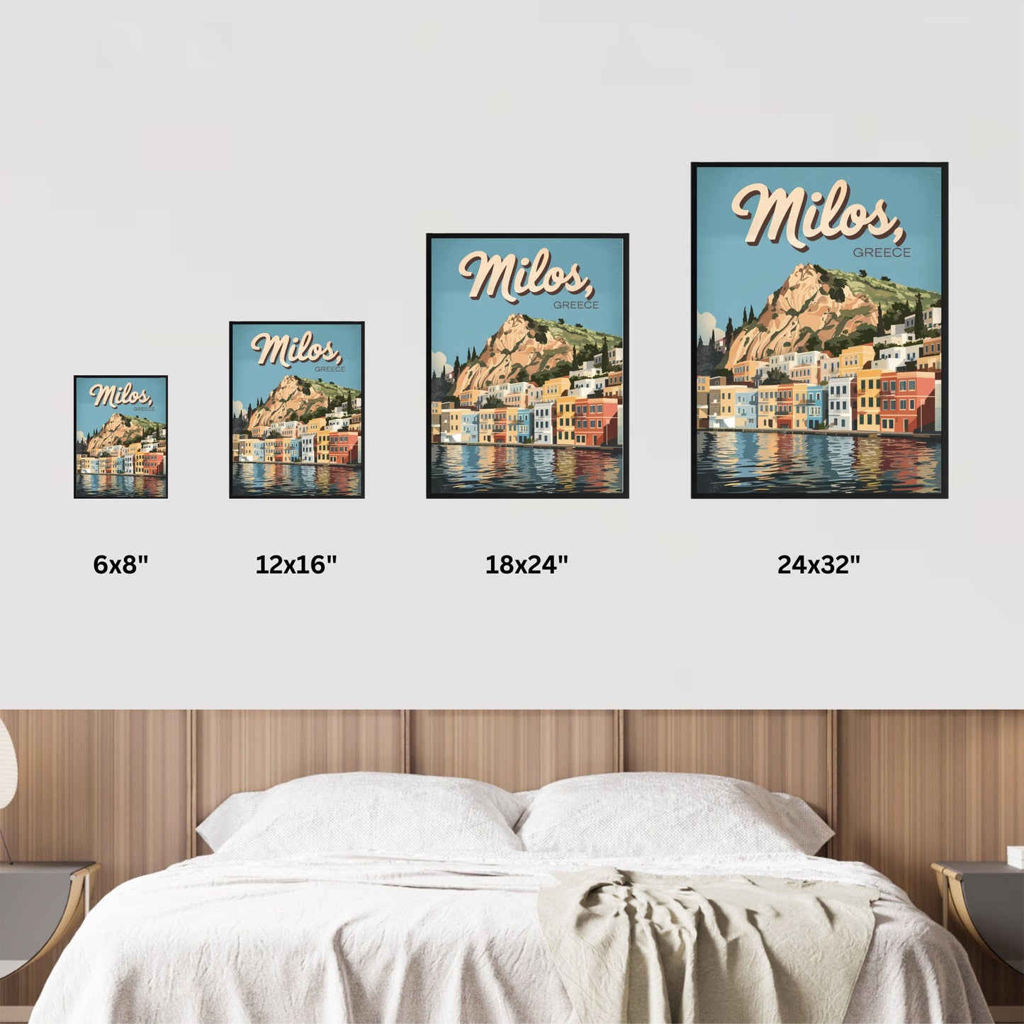 Milos Vintage Travel Poster - Relaxed Island Vibes