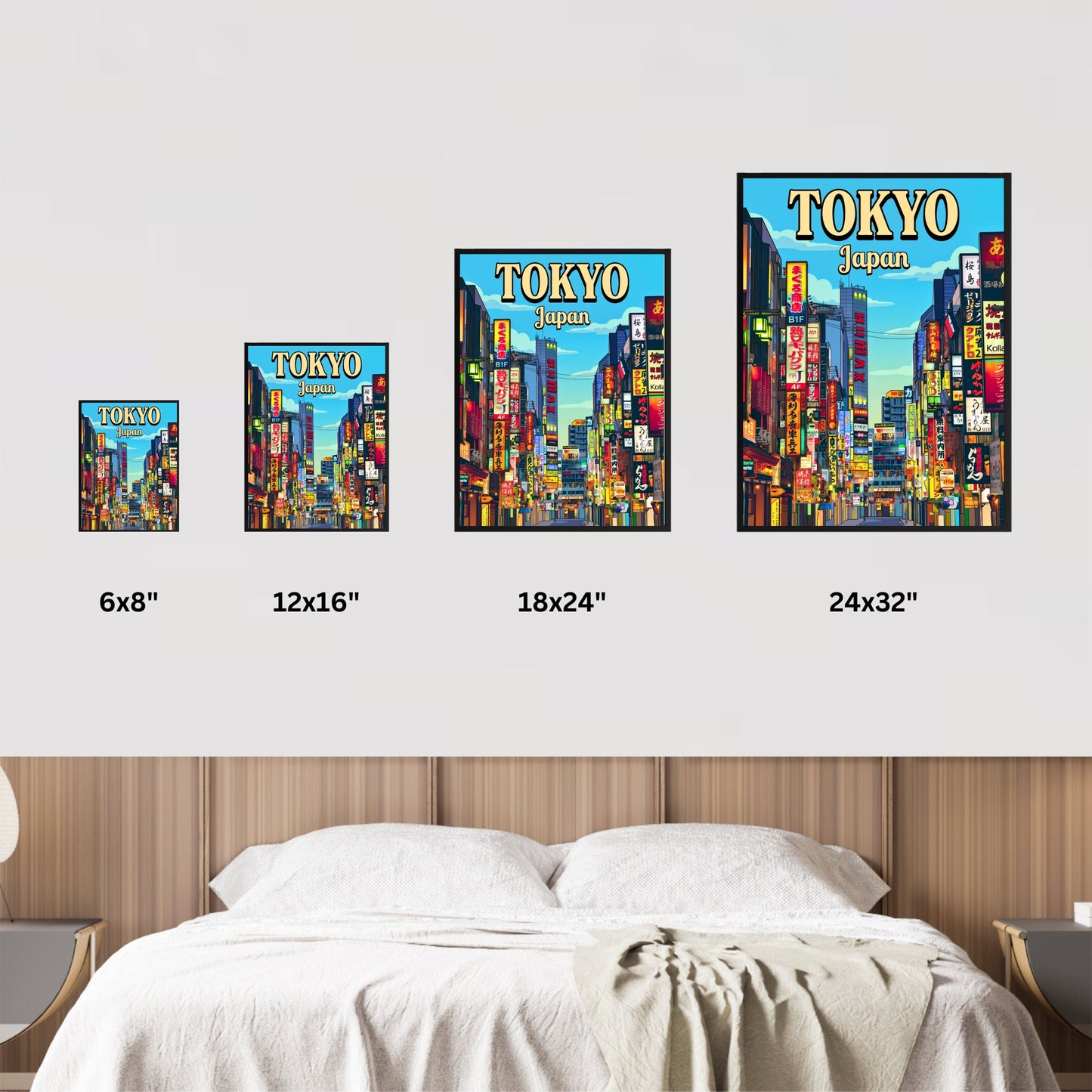 Tokyo Vintage Travel Poster - Night Signs