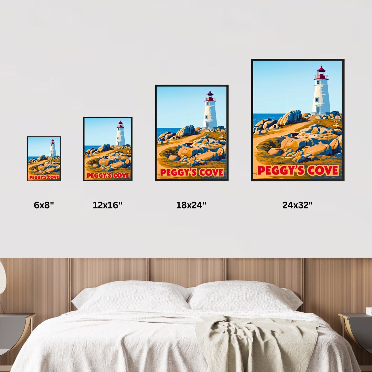 Peggy’s Cove Vintage Travel Poster - Iconic Canada Lighthouse Serenity